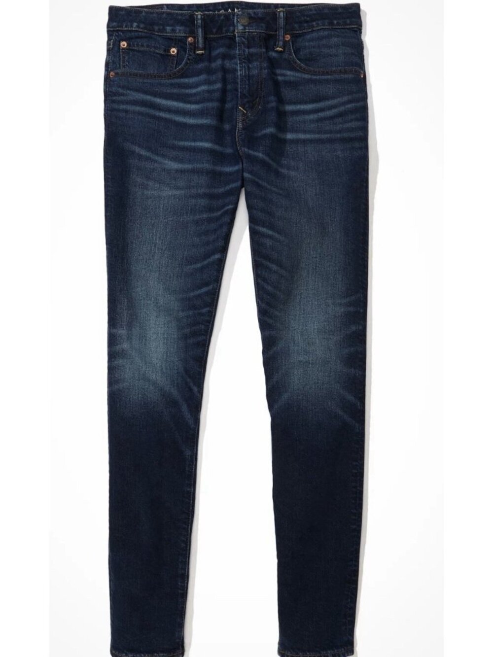 Mens Slim Fit Dark Wash Flex Denim Jeans Comfortable Stretch 38x34